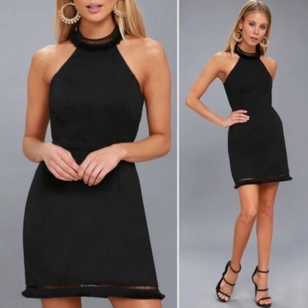 Lulus Black Halter Dress